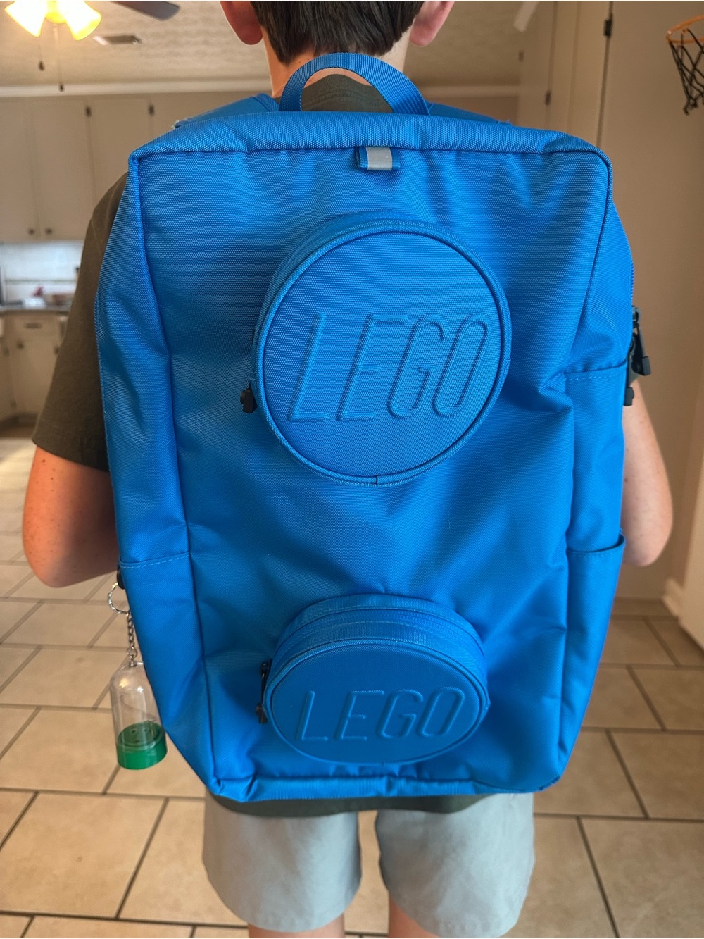 LEGO Blue Backpack with Bright Yellow Interior **w/mystery minifigure**